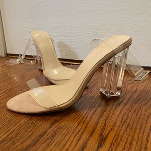 Nasty Gal clear heeled sandals